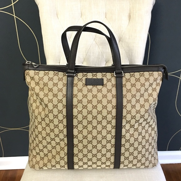Authentic Gucci large tote bag brown monogram canvas - Picture 1 of 16